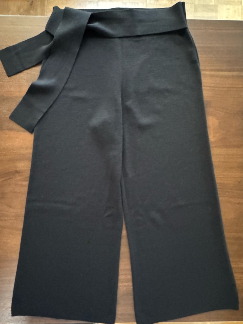 MOTH by ANTHROPOLOGIE WOOL BLEND SWEATER PANTS SOFT PULL ON BLACK S ≈fits M or L